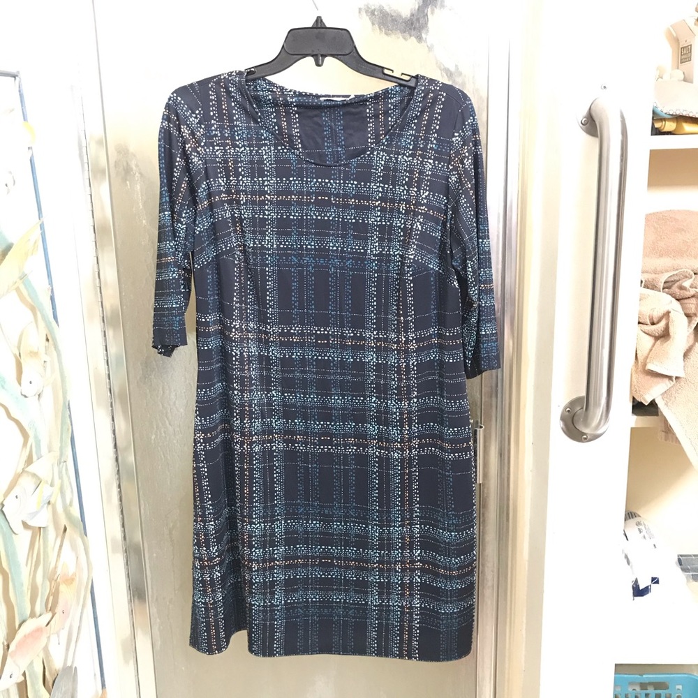 Blue plaid dress